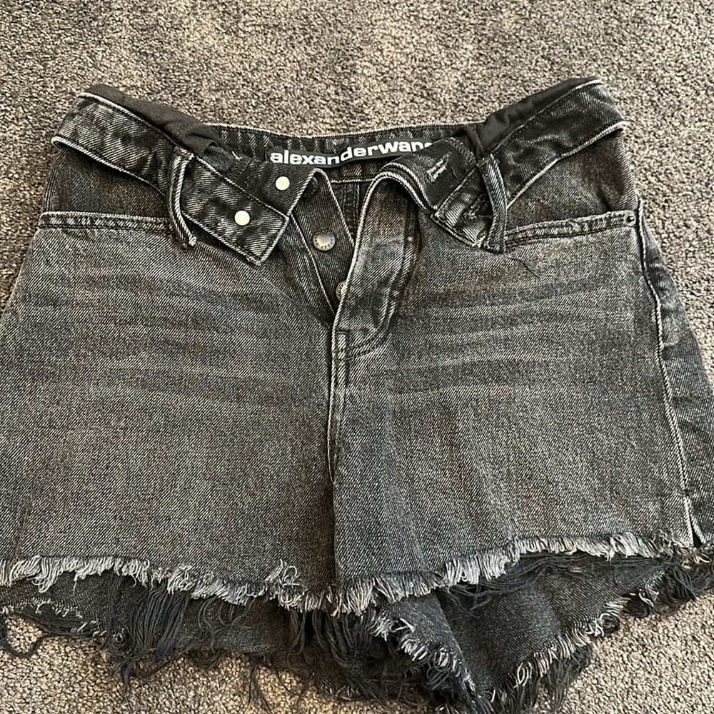 alexander wang denim shorts